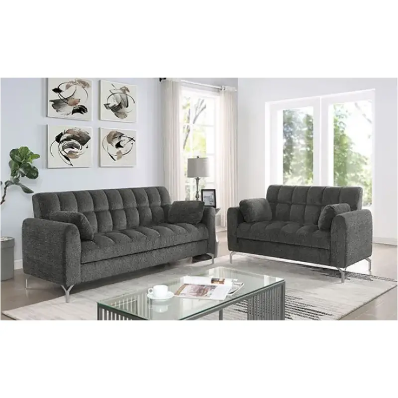 Cm6259dg-lv Furniture Of America Lupine Living Room Furniture Loveseat