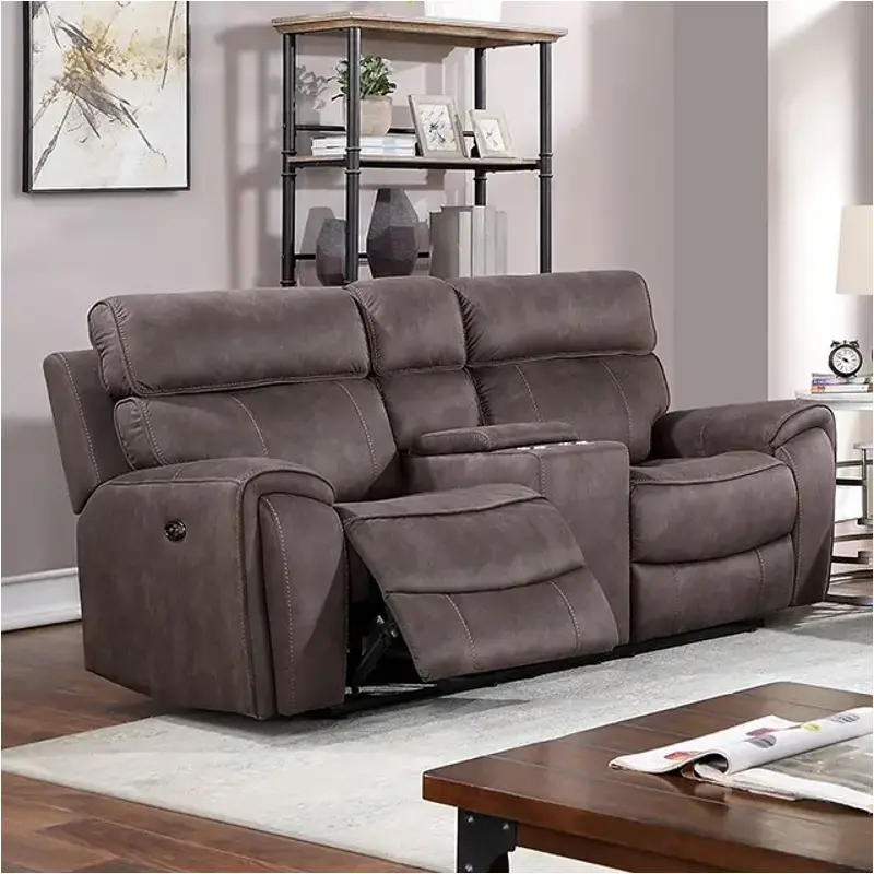 Cm6260br-lv-pm Furniture Of America Clint Living Room Furniture Loveseat