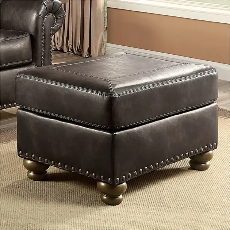 Cm6731db-ot Furniture Of America Bemus Living Room Furniture Ottoman