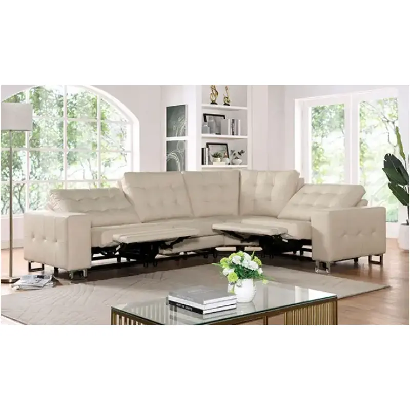 Cm6735bg-pm-sect Furniture Of America Abberton Living Room Furniture Sectional