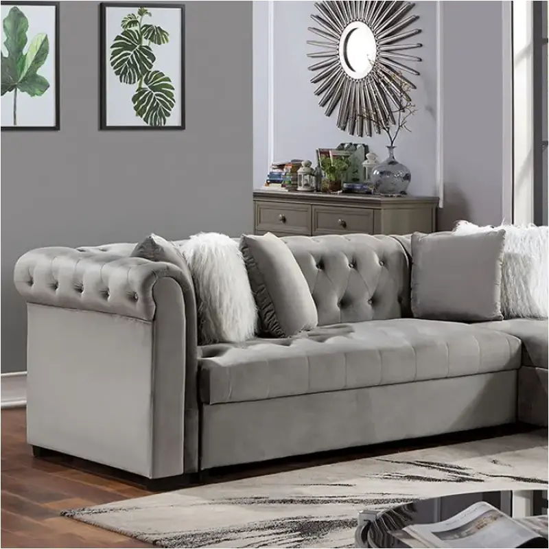 Cm6743gy Furniture Of America Alessandria Living Room Furniture Sectional