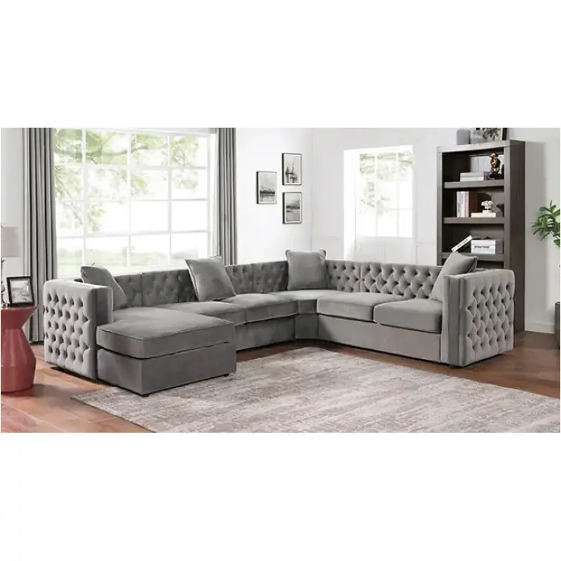 Cm6746dg Furniture Of America Baldassano Living Room Furniture Sectional