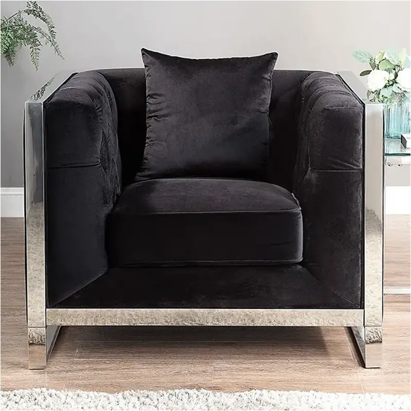 Cm6748bk-ch Furniture Of America Evadne Living Room Furniture Accent Chair