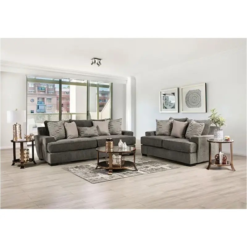Sm1220-lv Furniture Of America Holborn Living Room Furniture Loveseat