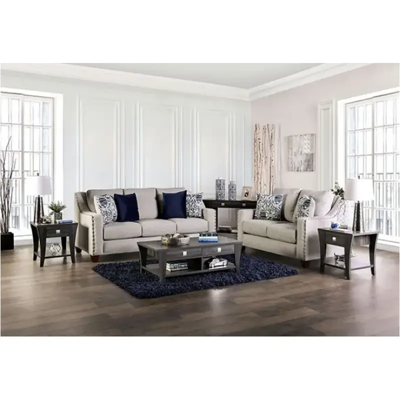 Sm6441-lv Furniture Of America Stickney Living Room Furniture Loveseat