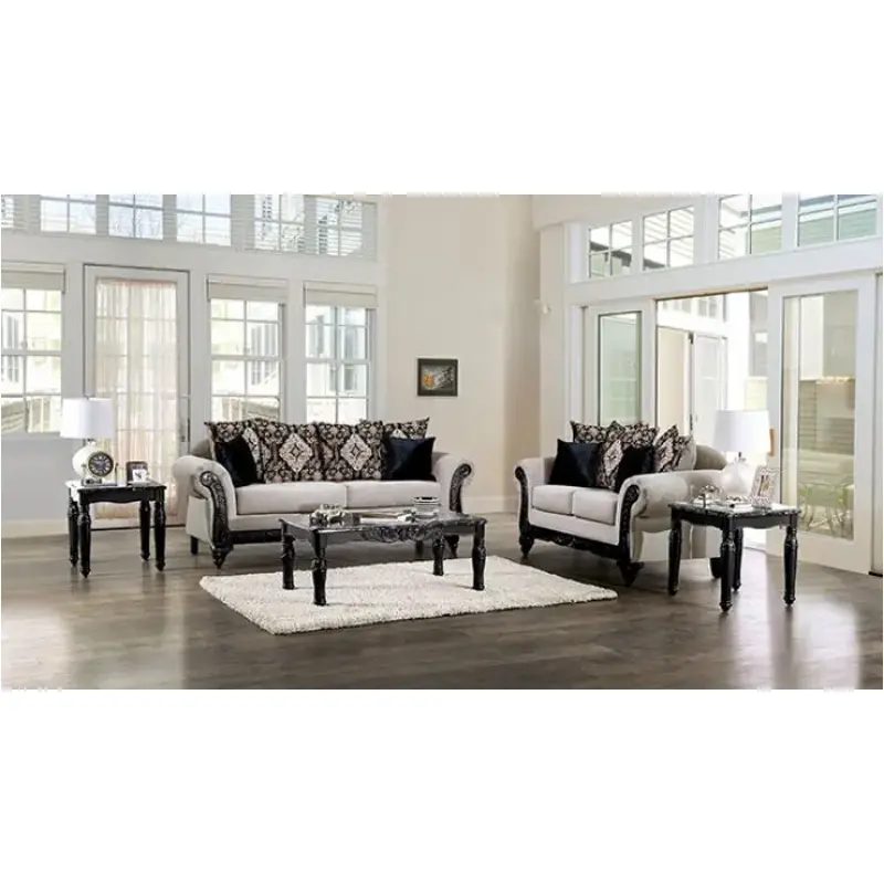 Sm7304-lv Furniture Of America Molfetta Living Room Furniture Loveseat