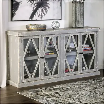 Em-ac093gy Furniture Of America Melia Accent Furniture Accent Cabinet