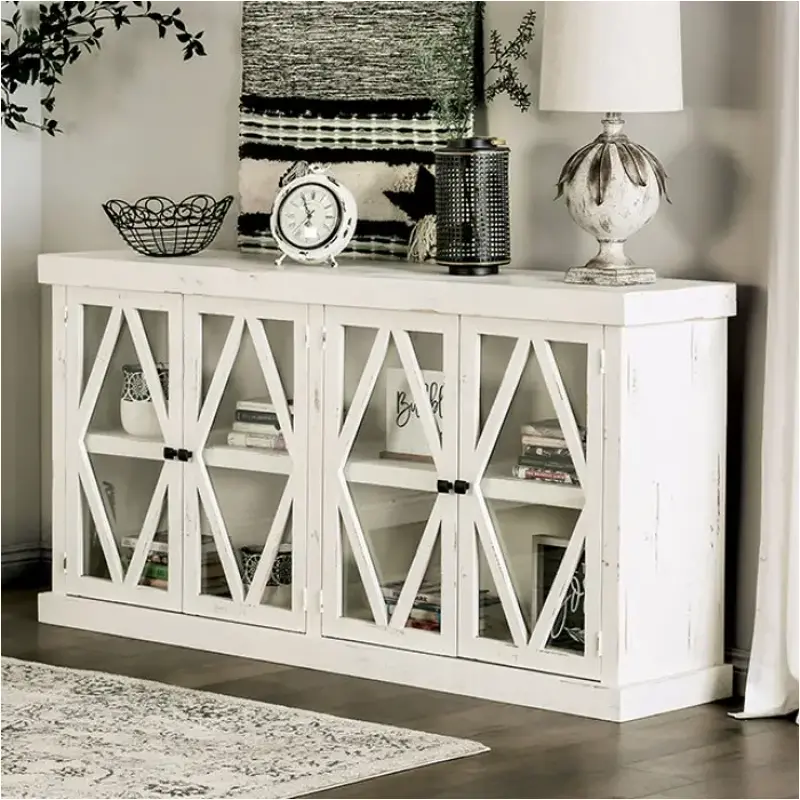 Em-ac093iv Furniture Of America Melia Accent Furniture Accent Cabinet