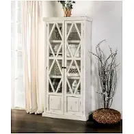 Em-ac094iv Furniture Of America Zenia Accent Furniture Curio