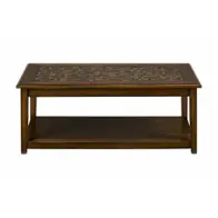 Mesa De Centro De Exterior En Mimbre Color Miel