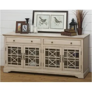 675-9 Jofran Furniture Craftsman - Antique Cream Home Entertainment Furniture Tv Console