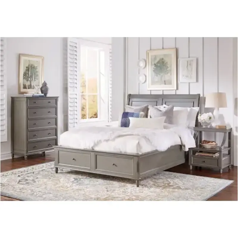 1618-85 Jofran Furniture Avignon - Grey Bedroom Furniture Bed