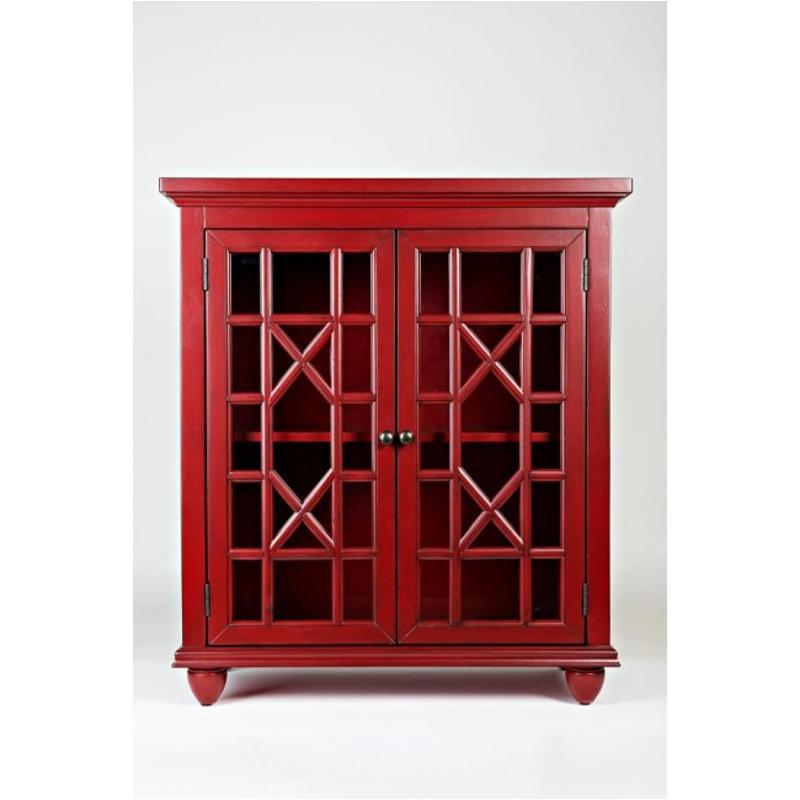 1525 31 Jofran Furniture Brighton Park, Red Accent Cabinet With Doors
