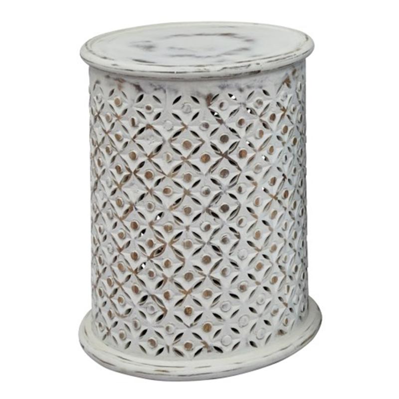 cylinder drum accent table