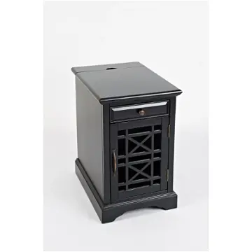 275-22 Jofran Furniture Craftsman - Antique Black Living Room Furniture Accent Table