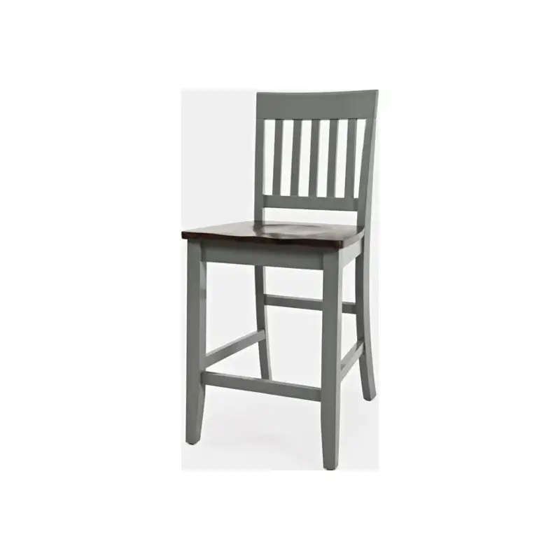 1836-bs393 Jofran Furniture Decatur Lane - Grey Dining Room Furniture Stool
