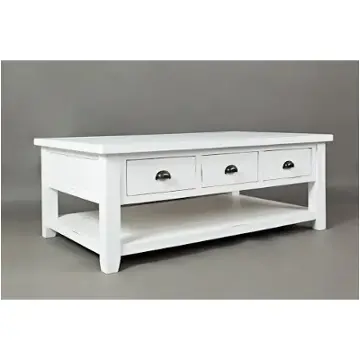 1744-1 Jofran Furniture Artisans Craft - Weathered White Living Room Furniture Cocktail Table