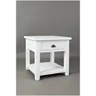 1744-3 Jofran Furniture Artisans Craft - Weathered White Living Room Furniture End Table