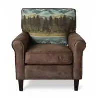 Buck-ch-chestnut Jofran Furniture Buck Living Room Furniture Accent Chair