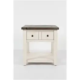 1706-3 Jofran Furniture Madison County - Vintage White Living Room Furniture End Table