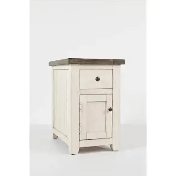 1706-8 Jofran Furniture Madison County - Vintage White Living Room Furniture Accent Cabinet
