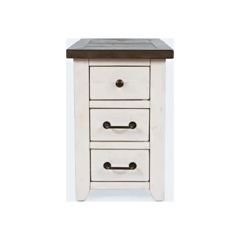 1706-18 Jofran Furniture Madison County - Vintage White Living Room Furniture End Table
