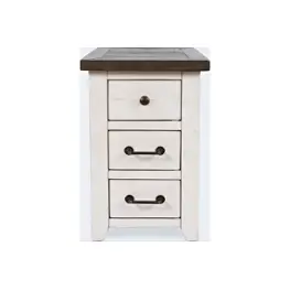 1706-18 Jofran Furniture Madison County - Vintage White Living Room Furniture End Table