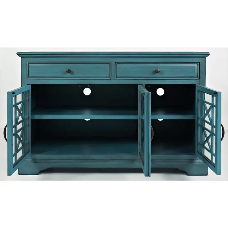 175-50 Jofran Furniture Craftsman - Antique Blue Home Office Furniture Tv Console