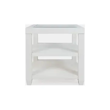 2000-3 Jofran Furniture Urban Icon - White Living Room Furniture End Table