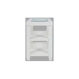 2000-7 Jofran Furniture Urban Icon - White Living Room Furniture End Table