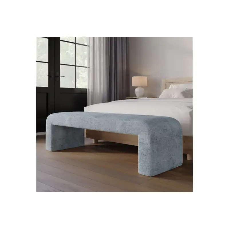 Sophia-bn-lgblu Jofran Furniture Sophia Accent Furniture Benche