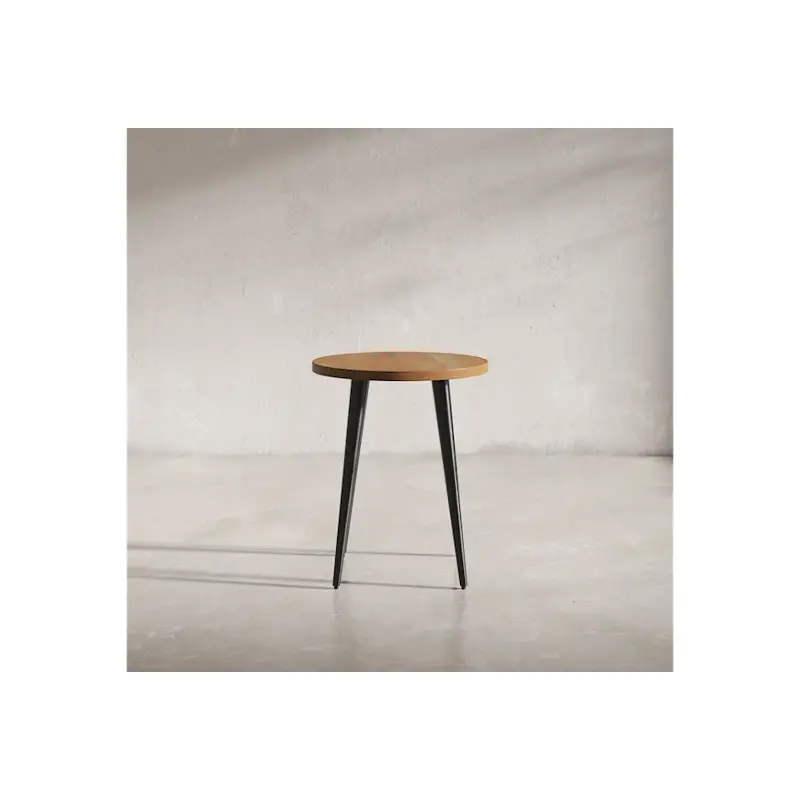 2201-6sd Jofran Furniture Prelude Round End Table - Suede