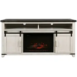 1706-fp6432 Jofran Furniture Madison County - Vintage White Accent Furniture Fireplace