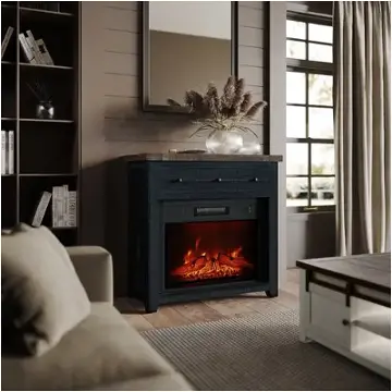 1702-fp32 Jofran Furniture Madison County - Vintage Black Home Entertainment Furniture Fireplace