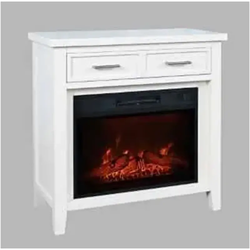 2000-fp32 Jofran Furniture Urban Icon - White Home Entertainment Furniture Fireplace