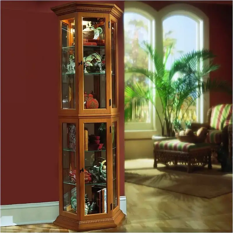 20854 English Oak Ii Pulaski Furniture Accents And Curios Accent Furniture Curio