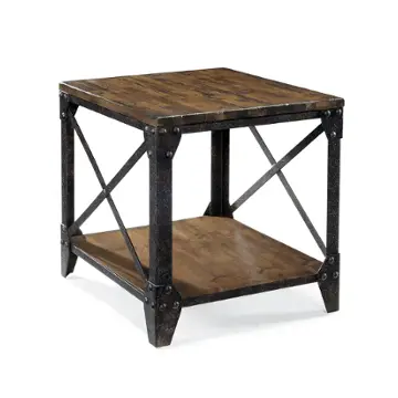 T1755-03 Magnussen Home Furniture Pinebrook Living Room Furniture End Table