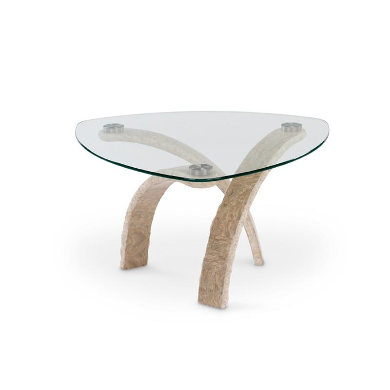 T1884 65t Magnussen Home Furniture Pie Shaped Cocktail Table