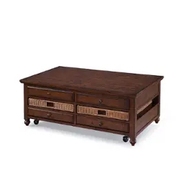 T3521-50 Magnussen Home Furniture Cottage Lane Living Room Furniture Cocktail Table