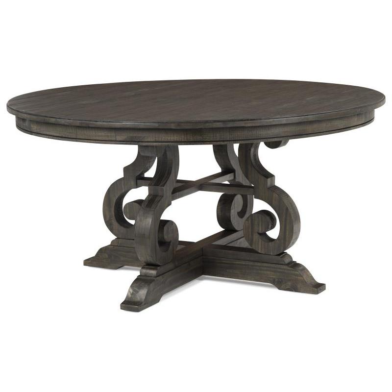 D2491 23t Magnussen Home Furniture 60, 60 Inch Round Black Pedestal Table