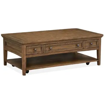 T4398-43 Magnussen Home Furniture Bay Creek Living Room Furniture Cocktail Table