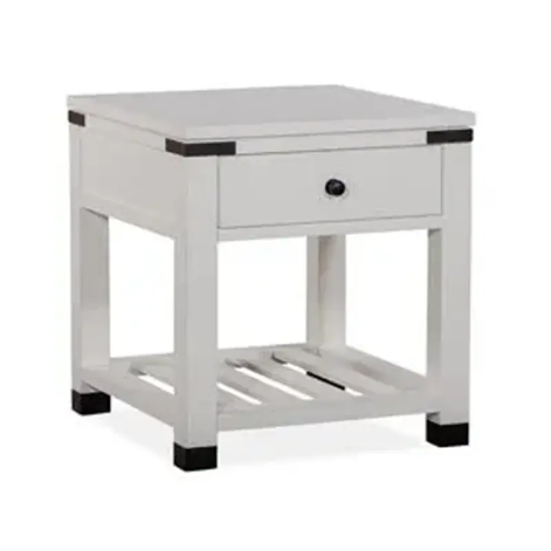 T5321-02 Magnussen Home Furniture Harper Springs - White Living Room Furniture End Table