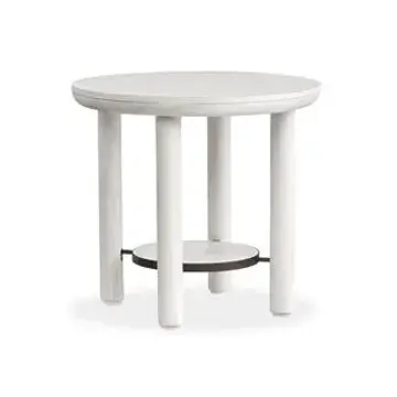 T5879-05 Magnussen Home Furniture Sunset Cove - White Living Room Furniture End Table