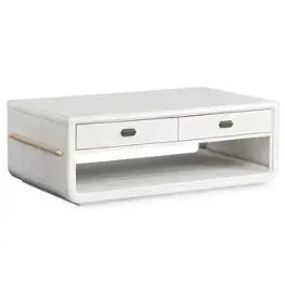 T5879-43 Magnussen Home Furniture Sunset Cove - White Living Room Furniture Cocktail Table
