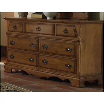8056-010 Samuel Lawrence Furniture Pine Ridge - Light Colonial Pine Bedroom Furniture Dresser