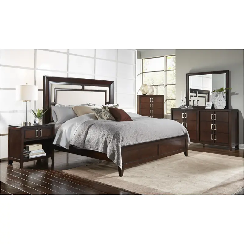8672-250 Samuel Lawrence Furniture Brighton - Merlot Bedroom Furniture Bed