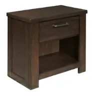 210-s076-050 Samuel Lawrence Furniture Ruff Hewn - Brown Bedroom Furniture Nightstand