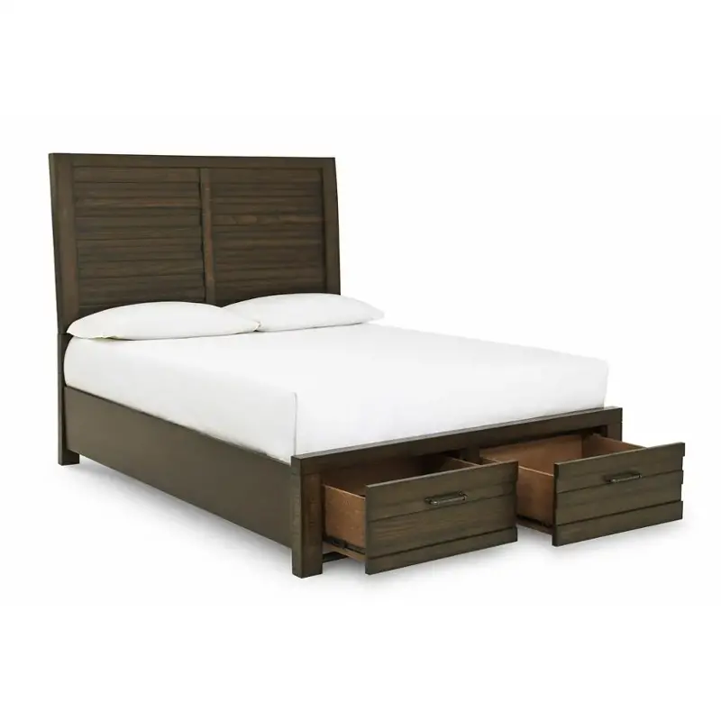 210-s076-256h Samuel Lawrence Furniture Ruff Hewn - Brown Bedroom Furniture Bed