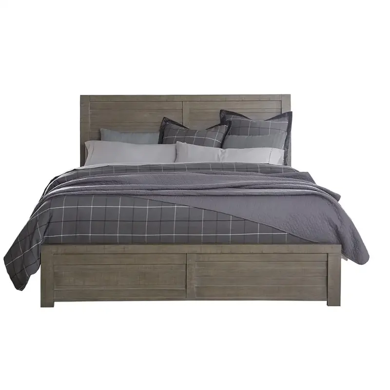 S079-250 Samuel Lawrence Furniture Ruff Hewn - Gray Bedroom Furniture Bed