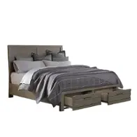 S079-270-276-418 Samuel Lawrence Furniture Ruff Hewn - Gray Bedroom Furniture Bed